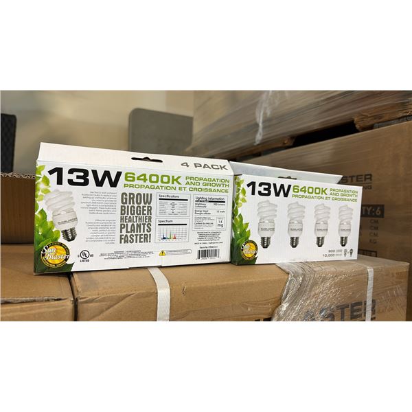 13W, 6400K, PROPAGATION AND GROWTH LIGHT 900 LUMENS, 10,000 HR LIFE - 24 PER BOX