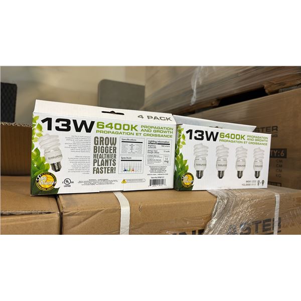 13W, 6400K, PROPAGATION AND GROWTH LIGHT 900 LUMENS, 10,000 HR LIFE - 24 PER BOX