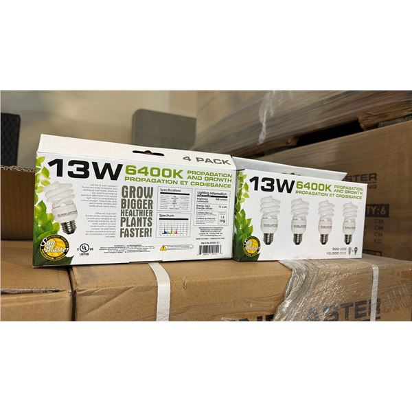 13W, 6400K, PROPAGATION AND GROWTH LIGHT 900 LUMENS, 10,000 HR LIFE - 24 PER BOX