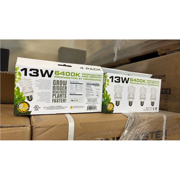13W, 6400K, PROPAGATION AND GROWTH LIGHT 900 LUMENS, 10,000 HR LIFE - 24 PER BOX