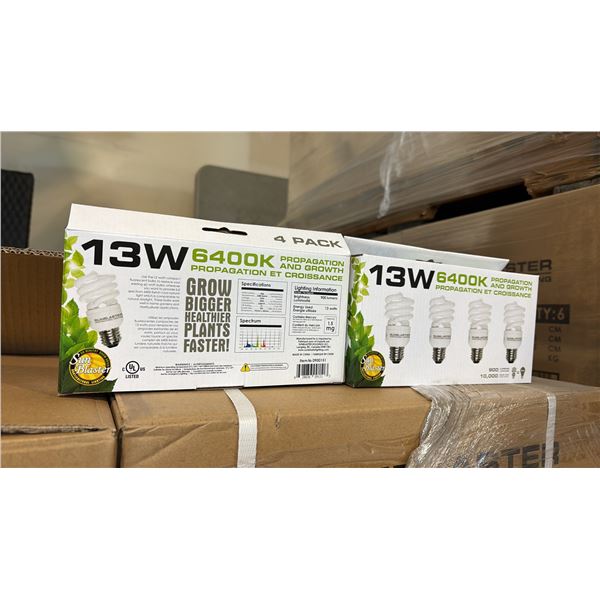 13W, 6400K, PROPAGATION AND GROWTH LIGHT 900 LUMENS, 10,000 HR LIFE - 24 PER BOX