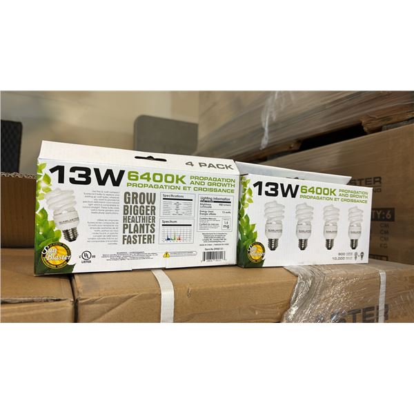 13W, 6400K, PROPAGATION AND GROWTH LIGHT 900 LUMENS, 10,000 HR LIFE - 24 PER BOX