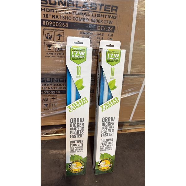 SUN BLASTER T5HO COMBO FULL STRENGTH HIGH OUTPUT 17W 6400K 18" GROW LIGHT -24 PER BOX