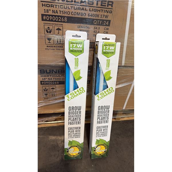 SUN BLASTER T5HO COMBO FULL STRENGTH HIGH OUTPUT 17W 6400K 18" GROW LIGHT -24 PER BOX