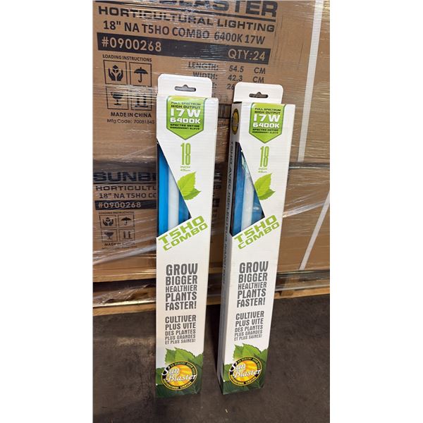 SUN BLASTER T5HO COMBO FULL STRENGTH HIGH OUTPUT 17W 6400K 18" GROW LIGHT -24 PER BOX