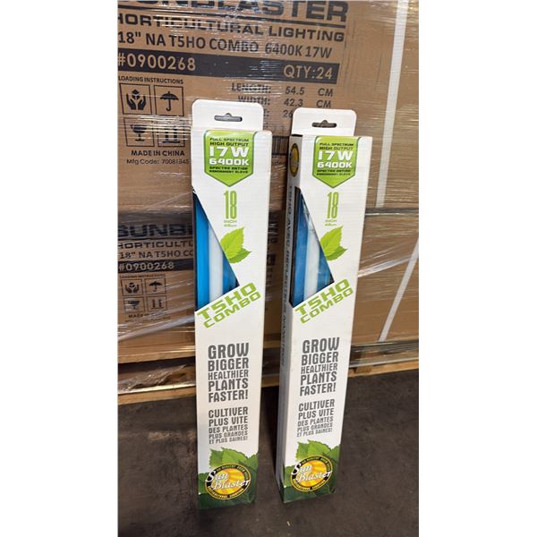 SUN BLASTER T5HO COMBO FULL STRENGTH HIGH OUTPUT 17W 6400K 18" GROW LIGHT -24 PER BOX