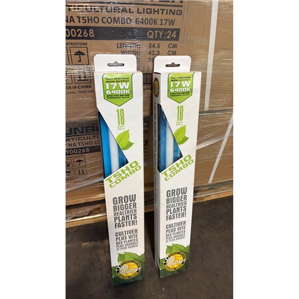 SUN BLASTER T5HO COMBO FULL STRENGTH HIGH OUTPUT 17W 6400K 18" GROW LIGHT -24 PER BOX
