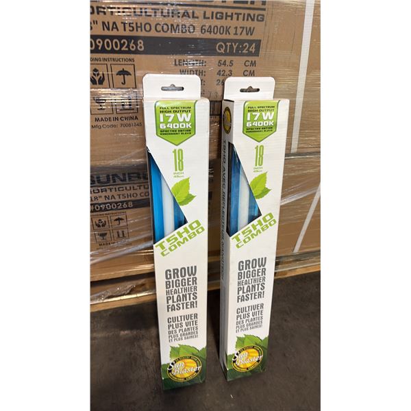 SUN BLASTER T5HO COMBO FULL STRENGTH HIGH OUTPUT 17W 6400K 18" GROW LIGHT -24 PER BOX