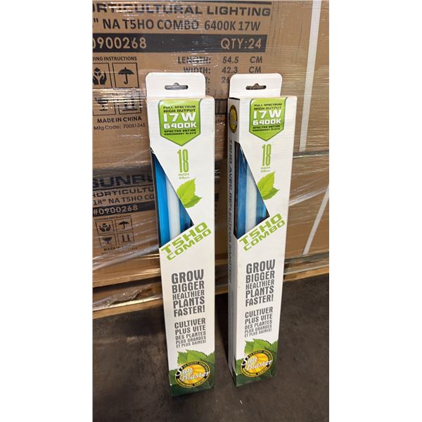 SUN BLASTER T5HO COMBO FULL STRENGTH HIGH OUTPUT 17W 6400K 18" GROW LIGHT -24 PER BOX
