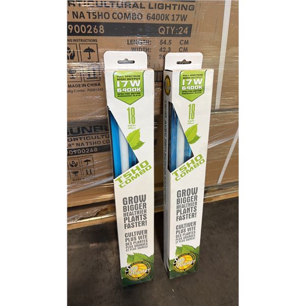 SUN BLASTER T5HO COMBO FULL STRENGTH HIGH OUTPUT 17W 6400K 18" GROW LIGHT -24 PER BOX