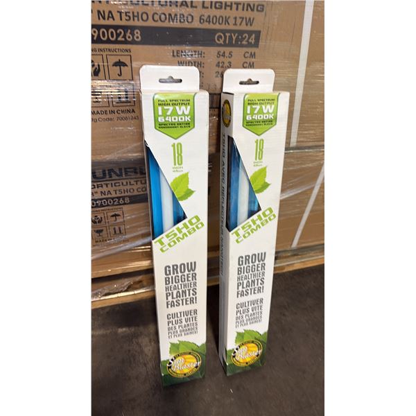 SUN BLASTER T5HO COMBO FULL STRENGTH HIGH OUTPUT 17W 6400K 18" GROW LIGHT -24 PER BOX