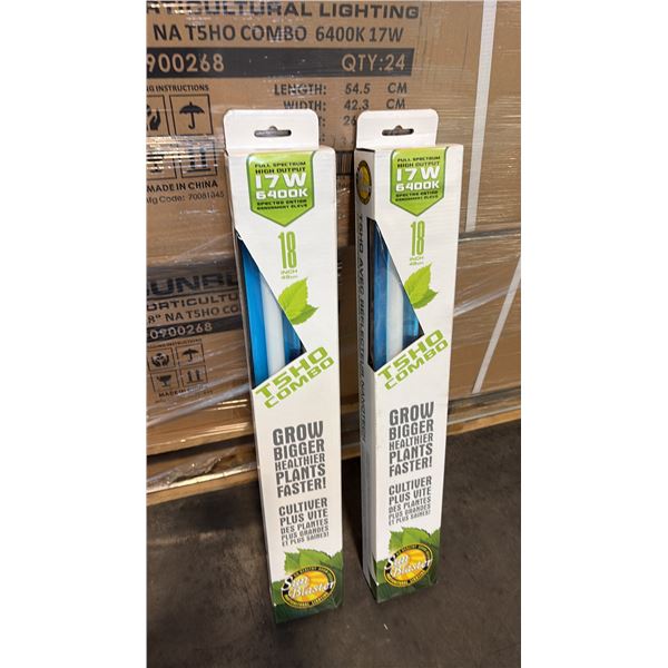 SUN BLASTER T5HO COMBO FULL STRENGTH HIGH OUTPUT 17W 6400K 18" GROW LIGHT -24 PER BOX