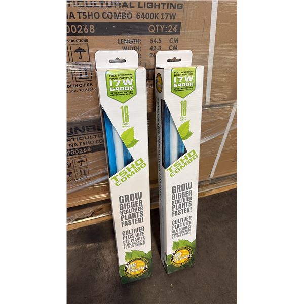 SUN BLASTER T5HO COMBO FULL STRENGTH HIGH OUTPUT 17W 6400K 18" GROW LIGHT -24 PER BOX