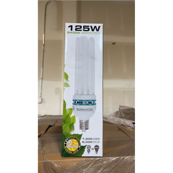 SUN BLASTER 125W, 6400K PROPAGATION & GROW LIGHT 7200 LUMENS, 80000 HOUR LIFE - 12 PER BOX