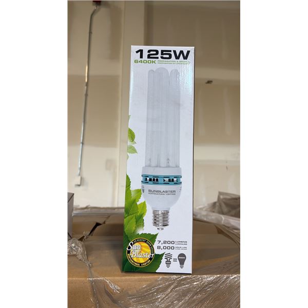 SUN BLASTER 125W, 6400K PROPAGATION & GROW LIGHT 7200 LUMENS, 80000 HOUR LIFE - 12 PER BOX