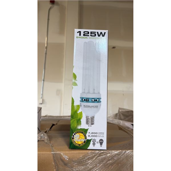SUN BLASTER 125W, 6400K PROPAGATION & GROW LIGHT 7200 LUMENS, 80000 HOUR LIFE - 12 PER BOX