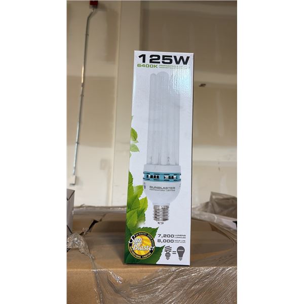 SUN BLASTER 125W, 6400K PROPAGATION & GROW LIGHT 7200 LUMENS, 80000 HOUR LIFE - 12 PER BOX