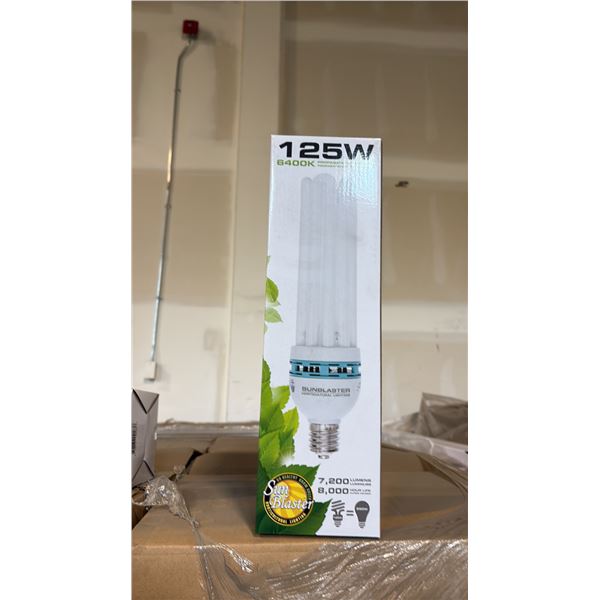 SUN BLASTER 125W, 6400K PROPAGATION & GROW LIGHT 7200 LUMENS, 80000 HOUR LIFE - 12 PER BOX