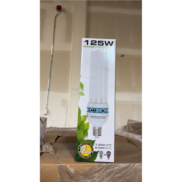 SUN BLASTER 125W, 6400K PROPAGATION & GROW LIGHT 7200 LUMENS, 80000 HOUR LIFE - 12 PER BOX