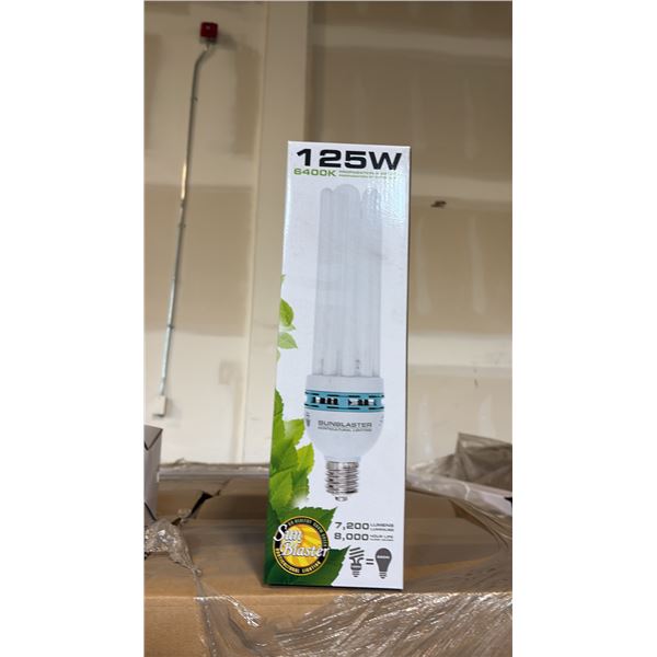SUN BLASTER 125W, 6400K PROPAGATION & GROW LIGHT 7200 LUMENS, 80000 HOUR LIFE - 12 PER BOX
