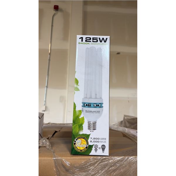 SUN BLASTER 125W, 6400K PROPAGATION & GROW LIGHT 7200 LUMENS, 80000 HOUR LIFE - 12 PER BOX
