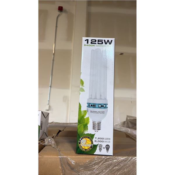 SUN BLASTER 125W, 6400K PROPAGATION & GROW LIGHT 7200 LUMENS, 80000 HOUR LIFE - 12 PER BOX