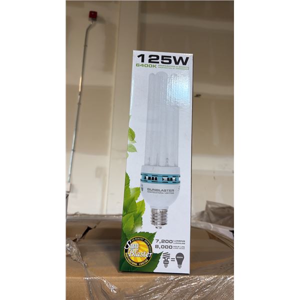 SUN BLASTER 125W, 6400K PROPAGATION & GROW LIGHT 7200 LUMENS, 80000 HOUR LIFE - 12 PER BOX