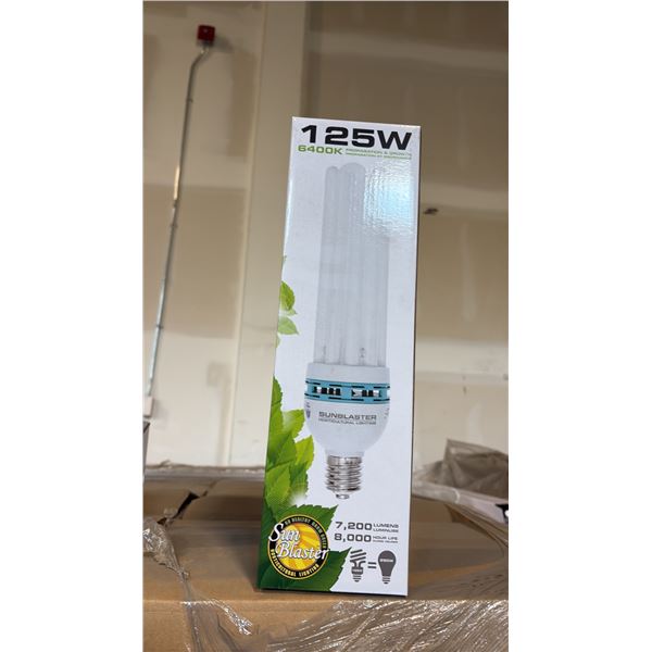 SUN BLASTER 125W, 6400K PROPAGATION & GROW LIGHT 7200 LUMENS, 80000 HOUR LIFE - 12 PER BOX