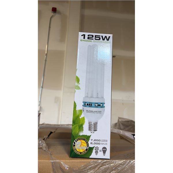 SUN BLASTER 125W, 6400K PROPAGATION & GROW LIGHT 7200 LUMENS, 80000 HOUR LIFE - 12 PER BOX