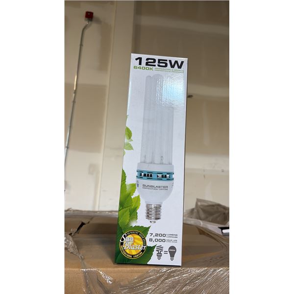 SUN BLASTER 125W, 6400K PROPAGATION & GROW LIGHT 7200 LUMENS, 80000 HOUR LIFE - 12 PER BOX
