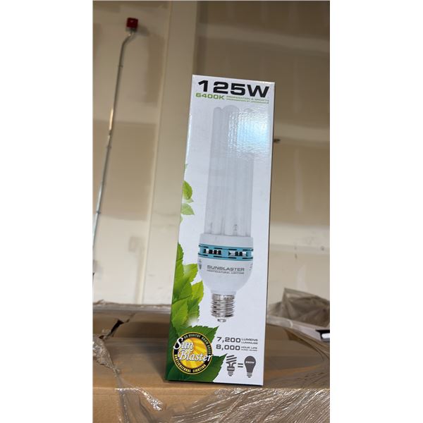 SUN BLASTER 125W, 6400K PROPAGATION & GROW LIGHT 7200 LUMENS, 80000 HOUR LIFE - 12 PER BOX
