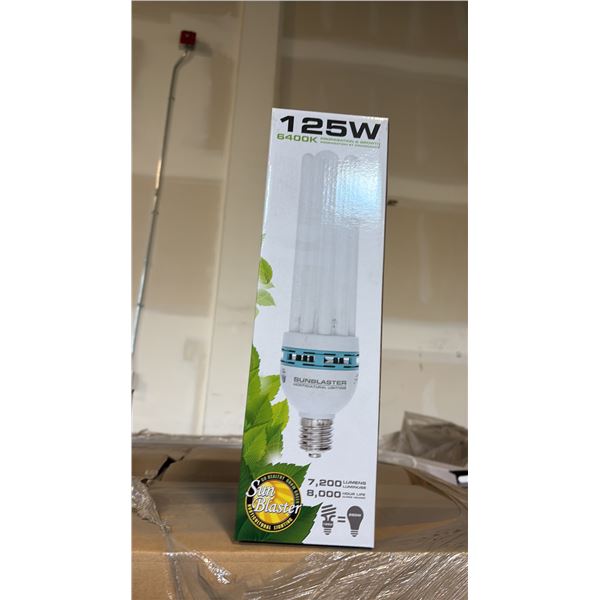 SUN BLASTER 125W, 6400K PROPAGATION & GROW LIGHT 7200 LUMENS, 80000 HOUR LIFE - 12 PER BOX