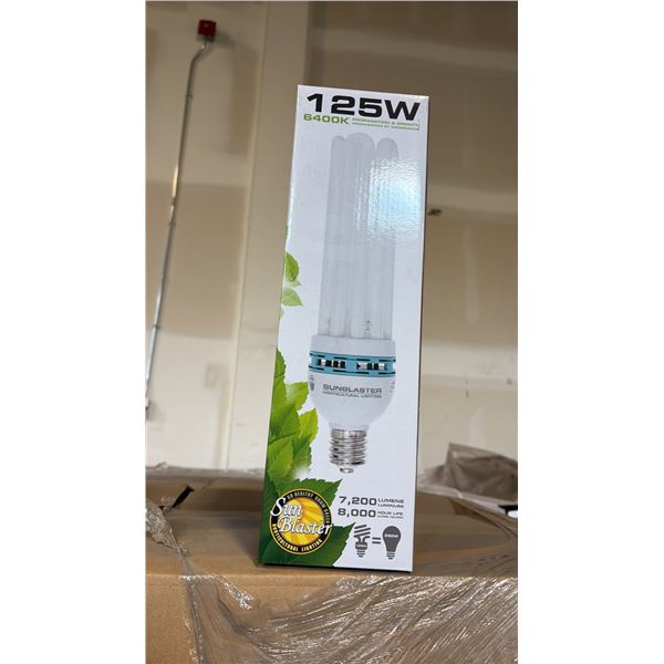 SUN BLASTER 125W, 6400K PROPAGATION & GROW LIGHT 7200 LUMENS, 80000 HOUR LIFE - 12 PER BOX