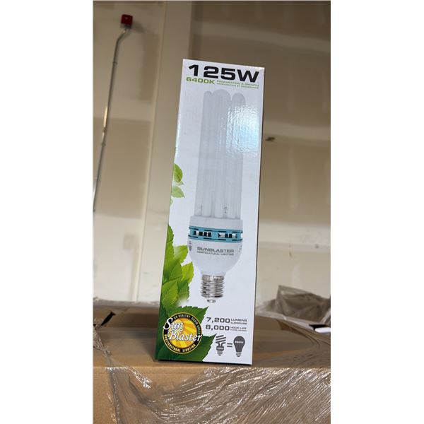SUN BLASTER 125W, 6400K PROPAGATION & GROW LIGHT 7200 LUMENS, 80000 HOUR LIFE - 12 PER BOX