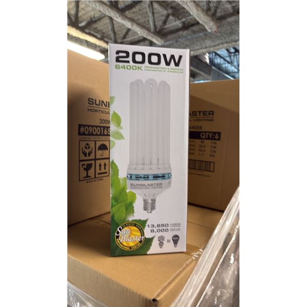 SUNBLASTER 200W 6400K 13,650 LUMENS 8000 HOUR LIFE PROPAGATION/GROW LIGHT - 6 PER BOX