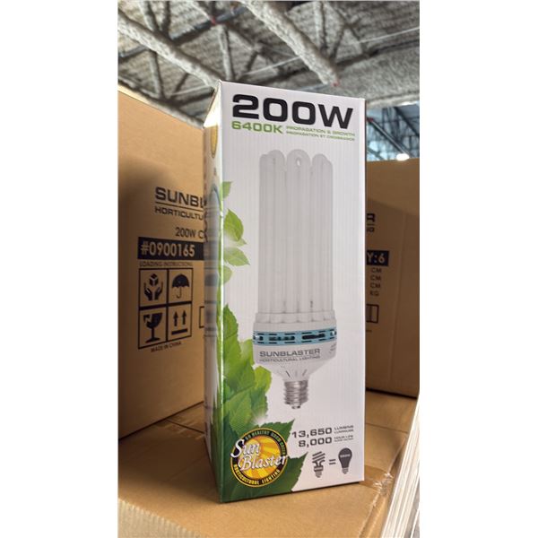 SUNBLASTER 200W 6400K 13,650 LUMENS 8000 HOUR LIFE PROPAGATION/GROW LIGHT - 6 PER BOX