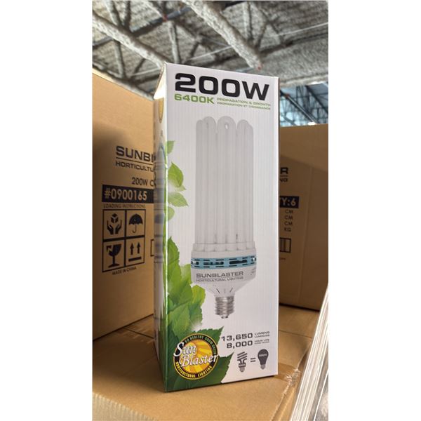 SUNBLASTER 200W 6400K 13,650 LUMENS 8000 HOUR LIFE PROPAGATION/GROW LIGHT - 6 PER BOX