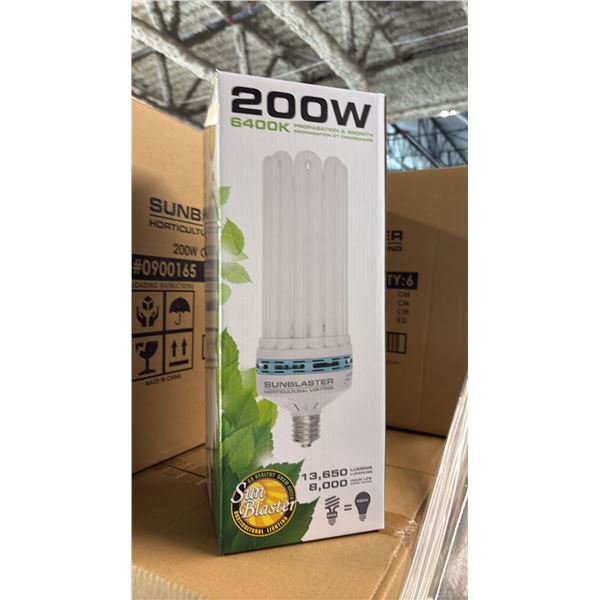 SUNBLASTER 200W 6400K 13,650 LUMENS 8000 HOUR LIFE PROPAGATION/GROW LIGHT - 6 PER BOX
