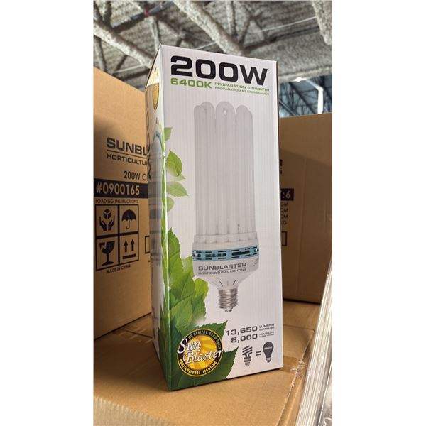 SUNBLASTER 200W 6400K 13,650 LUMENS 8000 HOUR LIFE PROPAGATION/GROW LIGHT - 6 PER BOX