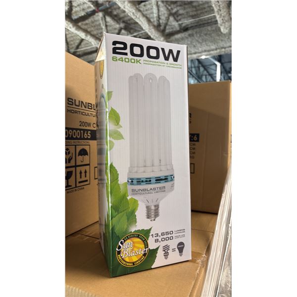 SUNBLASTER 200W 6400K 13,650 LUMENS 8000 HOUR LIFE PROPAGATION/GROW LIGHT - 6 PER BOX
