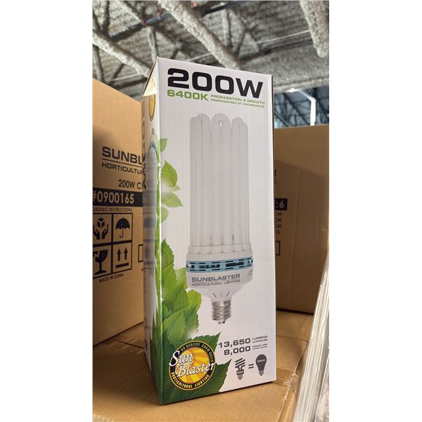 SUNBLASTER 200W 6400K 13,650 LUMENS 8000 HOUR LIFE PROPAGATION/GROW LIGHT - 6 PER BOX