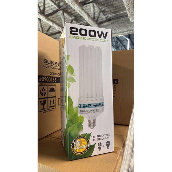 SUNBLASTER 200W 6400K 13,650 LUMENS 8000 HOUR LIFE PROPAGATION/GROW LIGHT - 6 PER BOX