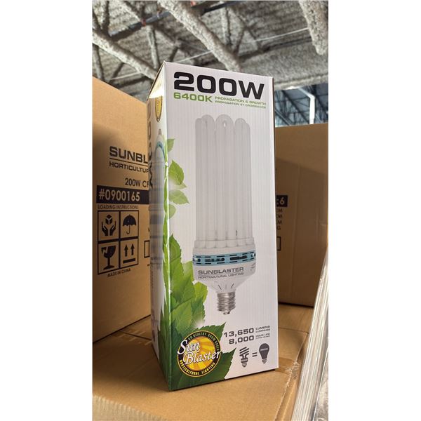 SUNBLASTER 200W 6400K 13,650 LUMENS 8000 HOUR LIFE PROPAGATION/GROW LIGHT - 6 PER BOX