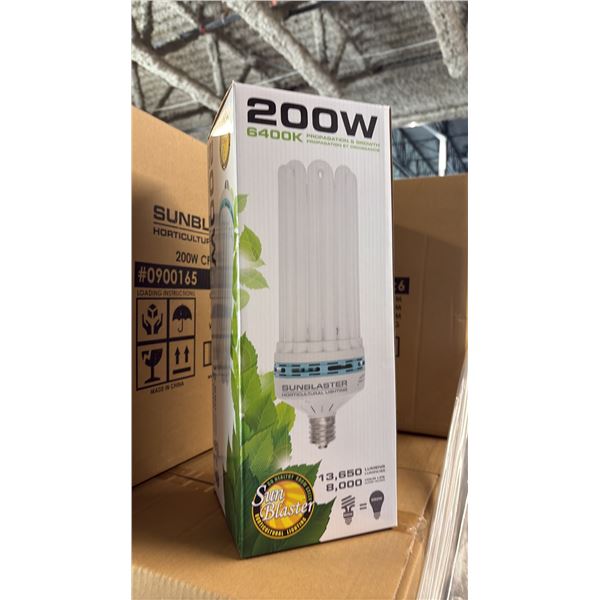 SUNBLASTER 200W 6400K 13,650 LUMENS 8000 HOUR LIFE PROPAGATION/GROW LIGHT - 6 PER BOX