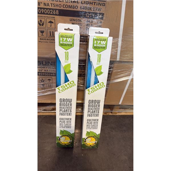 SUN BLASTER T5HO COMBO FULL STRENGTH HIGH OUTPUT 17W 6400K 18" GROW LIGHT -24 PER BOX