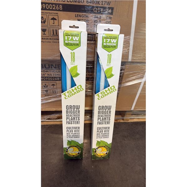 SUN BLASTER T5HO COMBO FULL STRENGTH HIGH OUTPUT 17W 6400K 18" GROW LIGHT -24 PER BOX