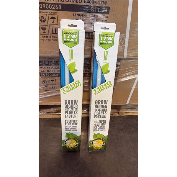 SUN BLASTER T5HO COMBO FULL STRENGTH HIGH OUTPUT 17W 6400K 18" GROW LIGHT -24 PER BOX