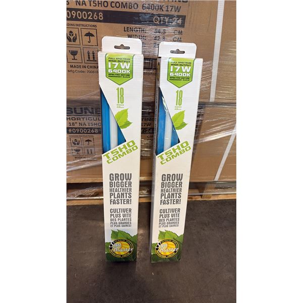 SUN BLASTER T5HO COMBO FULL STRENGTH HIGH OUTPUT 17W 6400K 18" GROW LIGHT -24 PER BOX