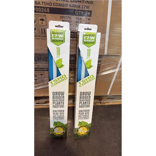 SUN BLASTER T5HO COMBO FULL STRENGTH HIGH OUTPUT 17W 6400K 18" GROW LIGHT -24 PER BOX