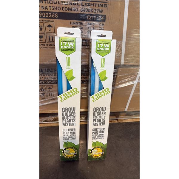 SUN BLASTER T5HO COMBO FULL STRENGTH HIGH OUTPUT 17W 6400K 18" GROW LIGHT -24 PER BOX